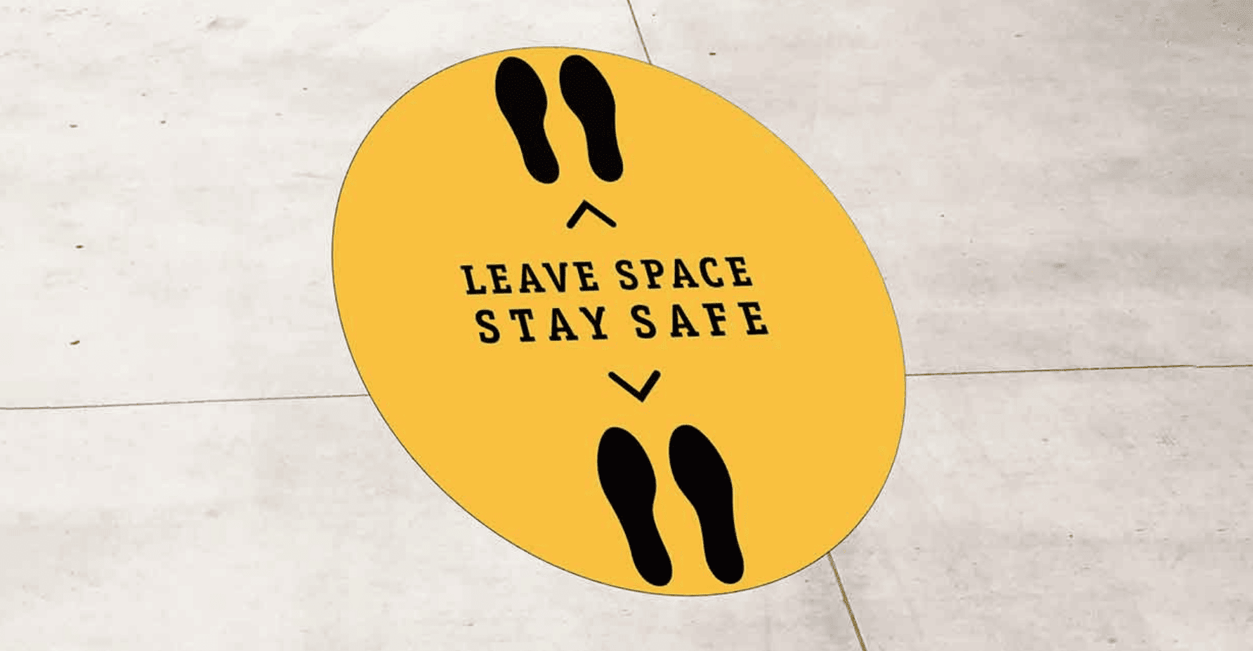 ‘Leave Space’ Floor Sticker